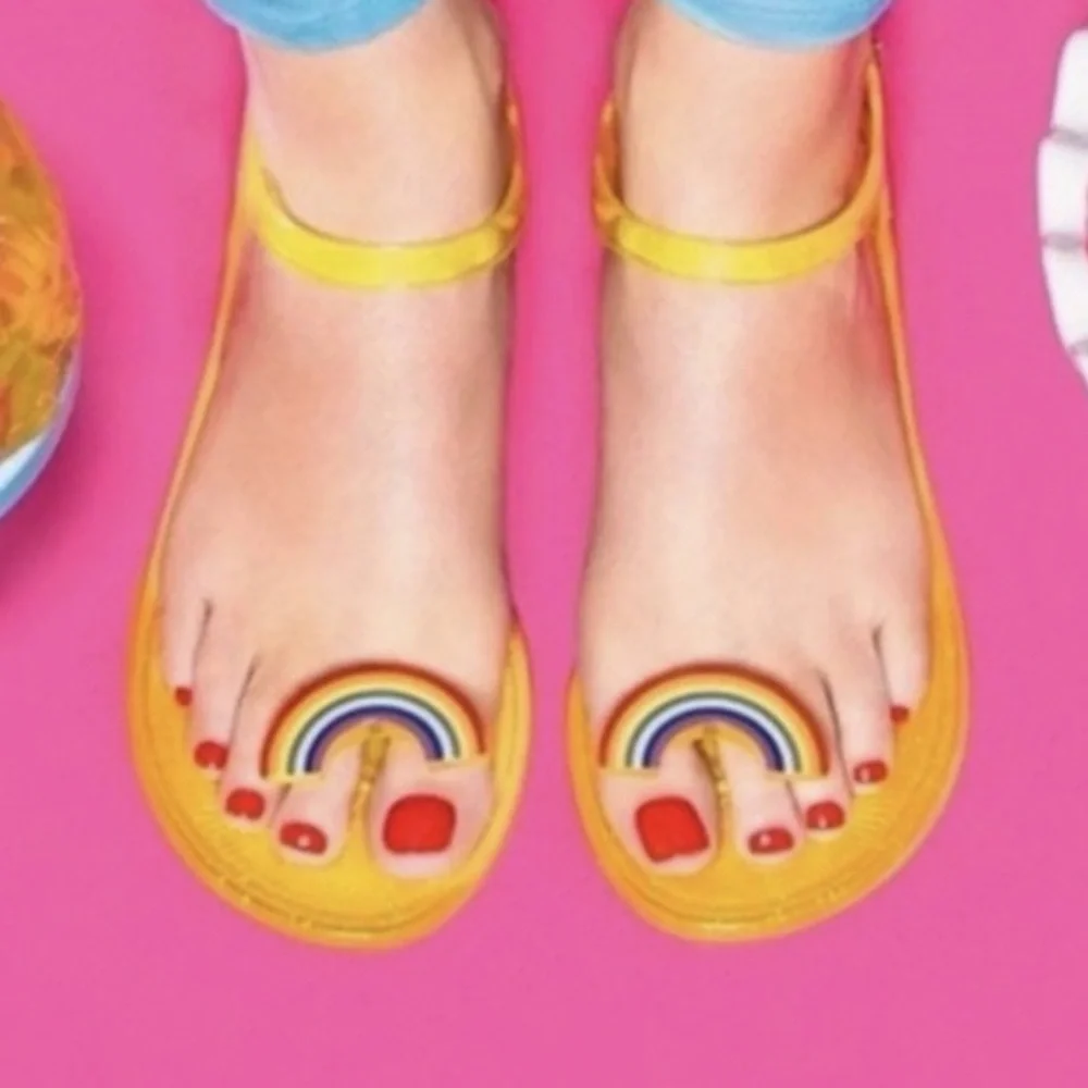 KATY PERRY The Geli Pink Rainbow Sandals - Picture 9 of 9